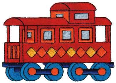 Embroidery Design: Caboose3.89" x 2.72"