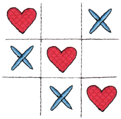 Embroidery Design: Tic Tac Toe3.06" x 3.03"