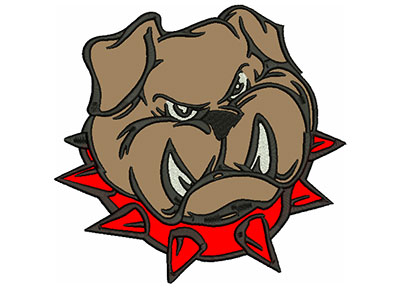 Embroidery Design: Bulldog 8" Applique 8.01w X 7.65h