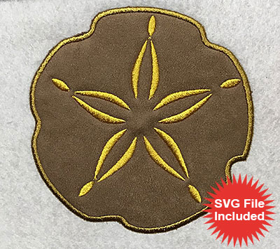 Embroidery Design: Sand Dollar Applique 5.00w X 5.04h