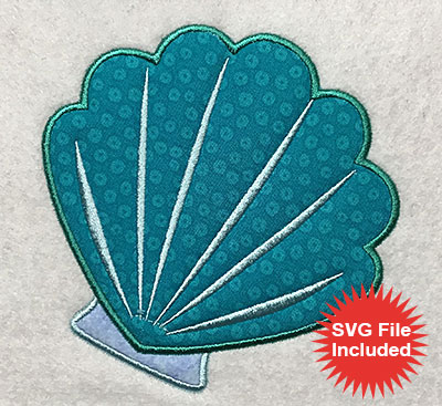 Embroidery Design: Shell 1 Applique 4.97w X 5.02h