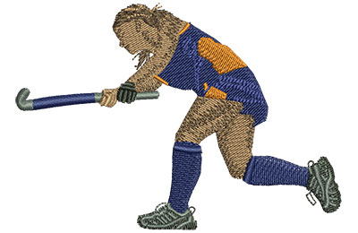 Embroidery Design: Field Hockey Lg 4.01w X 2.79h