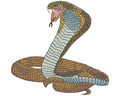 Embroidery Design: Cobra Mascot Lg 4.31w X 4.15h