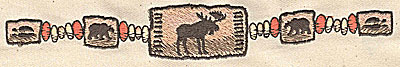 Embroidery Design: Moose and bear row 7.48w X 1.00h