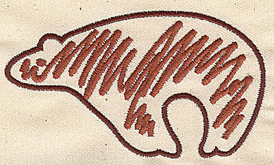 Embroidery Design: Bear stylized 3.94w X 2.25h