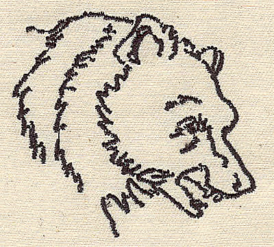 Embroidery Design: Bear head 2.44w X 2.25h