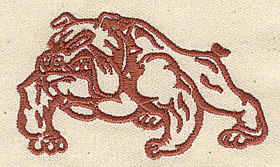 Embroidery Design: Bulldog 3.00w X 1.75h