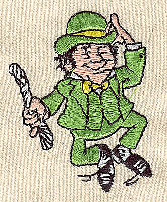 Embroidery Design: Leprechaun 1.81w X 2.25h