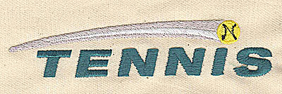 Embroidery Design: Tennis 4.31w X 0.88h