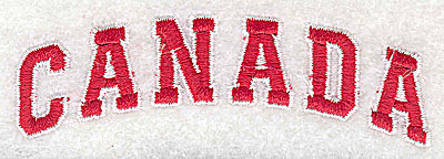 Embroidery Design: Canada 3.38w X 1.06h