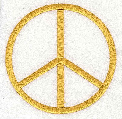 Embroidery Design: Peace sign3.69H x 3.69W