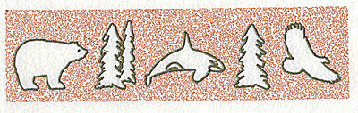 Embroidery Design: Bear Whale Eagle 3.94w X 2.38h