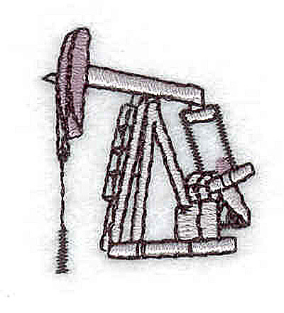 Embroidery Design: Oil rig 1.13w X 1.25h