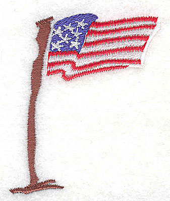 Embroidery Design: American flag 2.06w X 2.44h