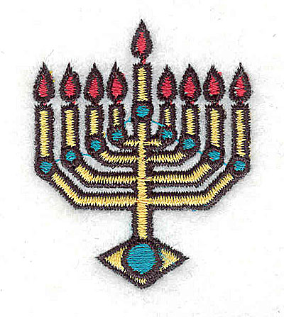 Embroidery Design: Menorah 1.38w X 1.75h