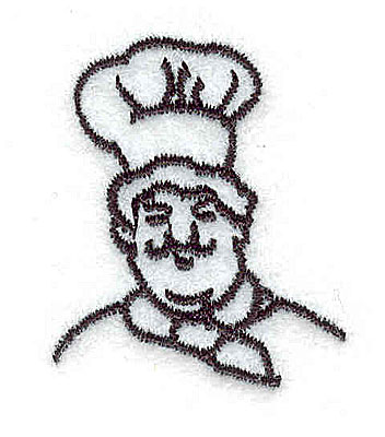 Embroidery Design: Italian Chef 1.19w X 1.44h