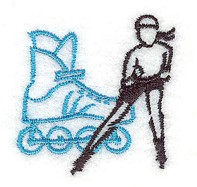 Embroidery Design: Rollerblading 1.44w X 1.44h