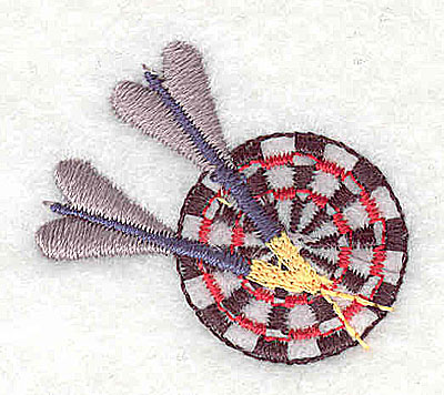 Embroidery Design: Dart board 1.44w X 1.25h