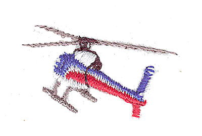 Embroidery Design: Helicopter 1.44w X 0.88h