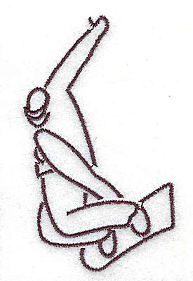 Embroidery Design: Snowboarder 1.75w X 3.00h