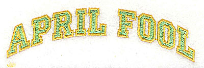 Embroidery Design: April Fool 4.00w X 1.13h