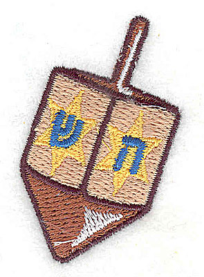 Embroidery Design: Dreidel  1.31w X 2.00h