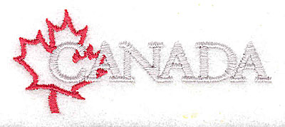 Embroidery Design: Canada 2.94w X 1.13h