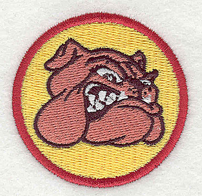 Embroidery Design: Bulldog head 2.19w X 2.19h