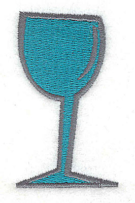 Embroidery Design: Wine Glass 1.44w X 2.44h