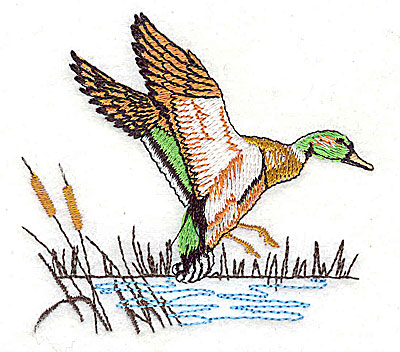 Embroidery Design: Duck 3.25w X 2.94h