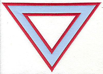 Embroidery Design: Triangle applique 7.75w X 5.38h