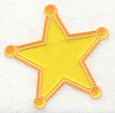 Embroidery Design: Star applique 3.81w X 3.81h