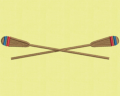 Embroidery Design: Oars 4.81w X 0.94h