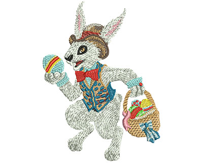 Embroidery Design: Easter Bunny Lg 3.32w X 4.51h