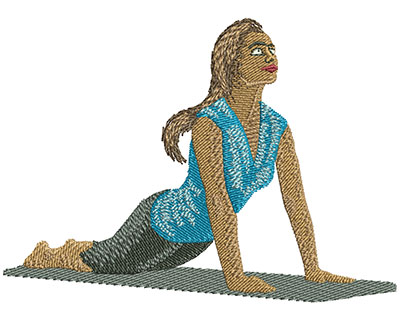 Embroidery Design: Yoga Girl Lg 4.02w X 2.90h