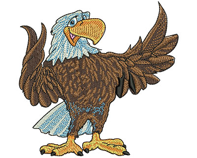 Embroidery Design: Friendly Eagle Lg 4.11w X 3.99h