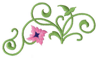 Embroidery Design: Classic Vine Ender3.76" x 1.86"