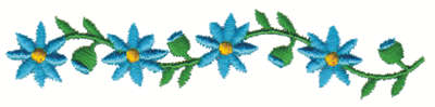 Embroidery Design: Daisy Chain4.00" x .88"