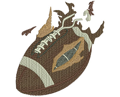 Embroidery Design: Football Exploding Ball Lg 4.18w X 4.45h