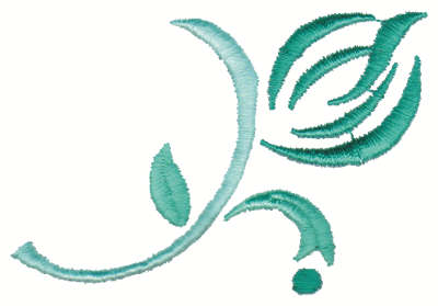 Embroidery Design: Stylized Flower Bud3.00" x 2.29"