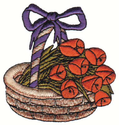 Embroidery Design: Flower Basket2.94" x 3.13"