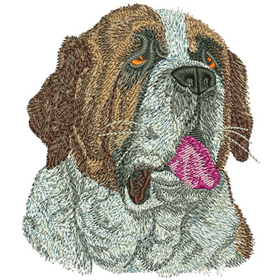 Embroidery Design: St Bernard Lg 3.85w X 4.52h