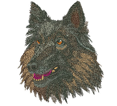 Embroidery Design: Belgian Tervuren Lg 4.22w X 5.12h