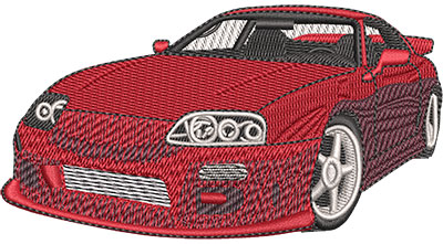 Embroidery Design: Shiny Sports Car Lg 4.53w X 2.41h