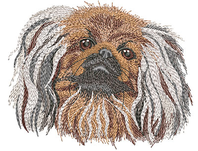 Embroidery Design: Pekingese Lg5.50w x 4.44h