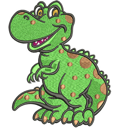 Embroidery Design: Lil T-Rex Lg3.66w x 4.53h