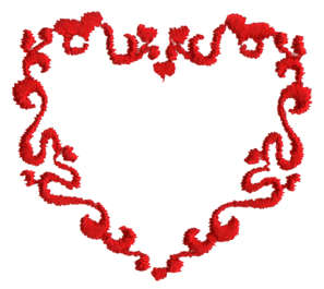 Embroidery Design: Victorian Heart1.70" x 1.51"