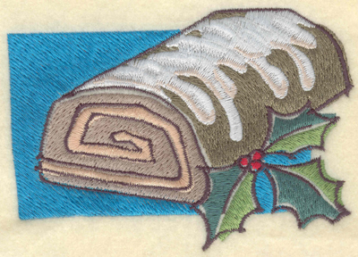 Embroidery Design: Yule Log5.05w X 3.57h