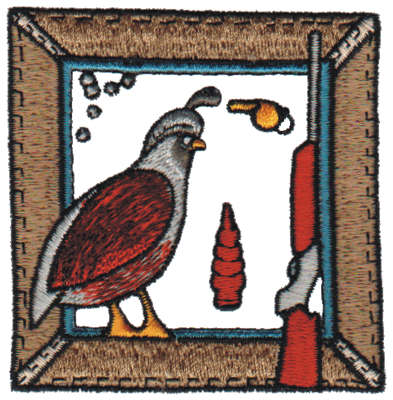 Embroidery Design: Hunting Quail3.08" x 3.17"