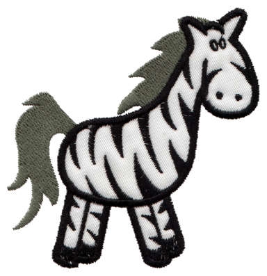 Embroidery Design: Zebra Applique3.43" x 3.73"